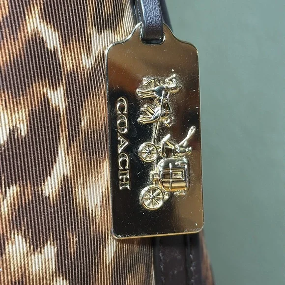 COACH Madison Ocelot Phoebe Shoulder Bag - Picture 8 of 16